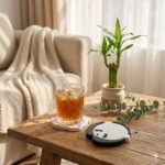 Khay lót ly terazzo gấu trúc decor cao cấp, tone sang nhẹ nhàng, quà tặng ý nghĩa